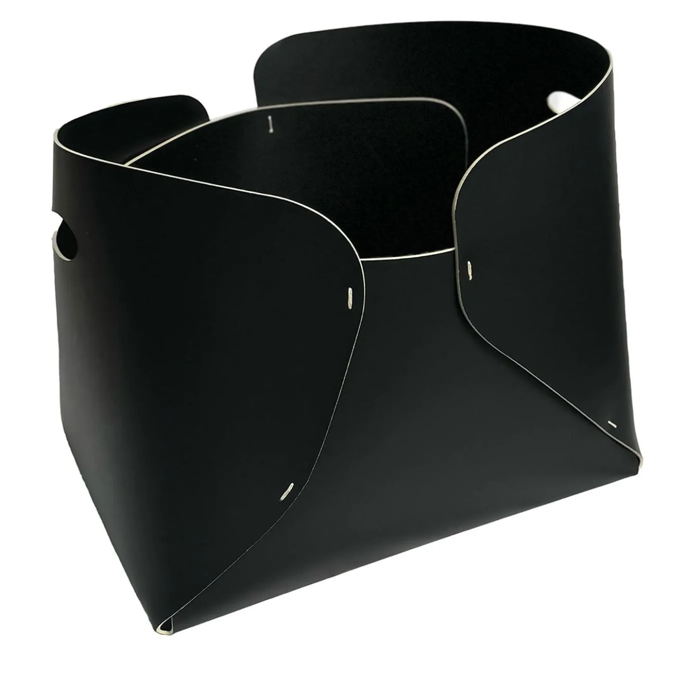 Overlaps Cesta regular in cuoio nera
