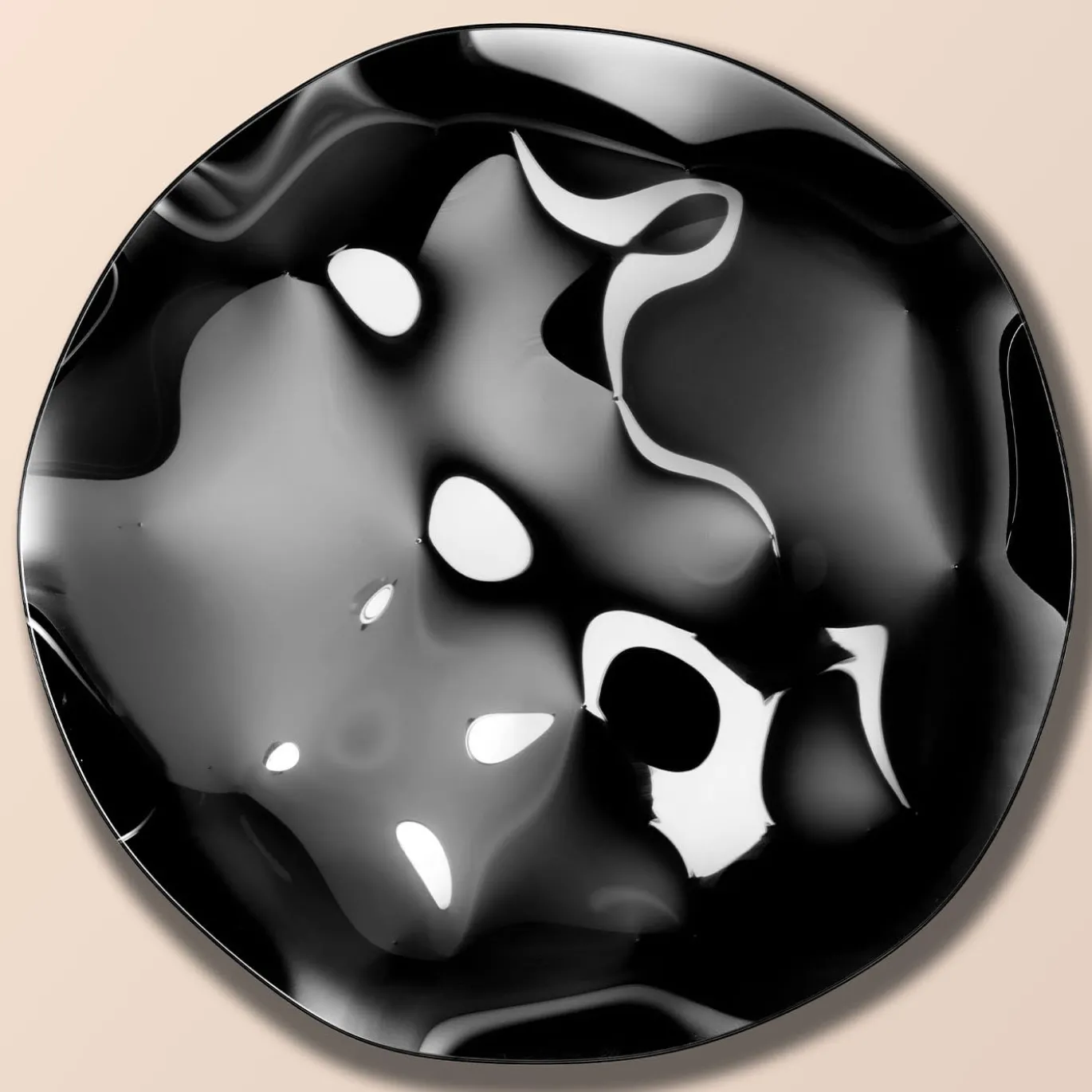 Pannello decorativo da parete in vetro nero lucido Phantasia