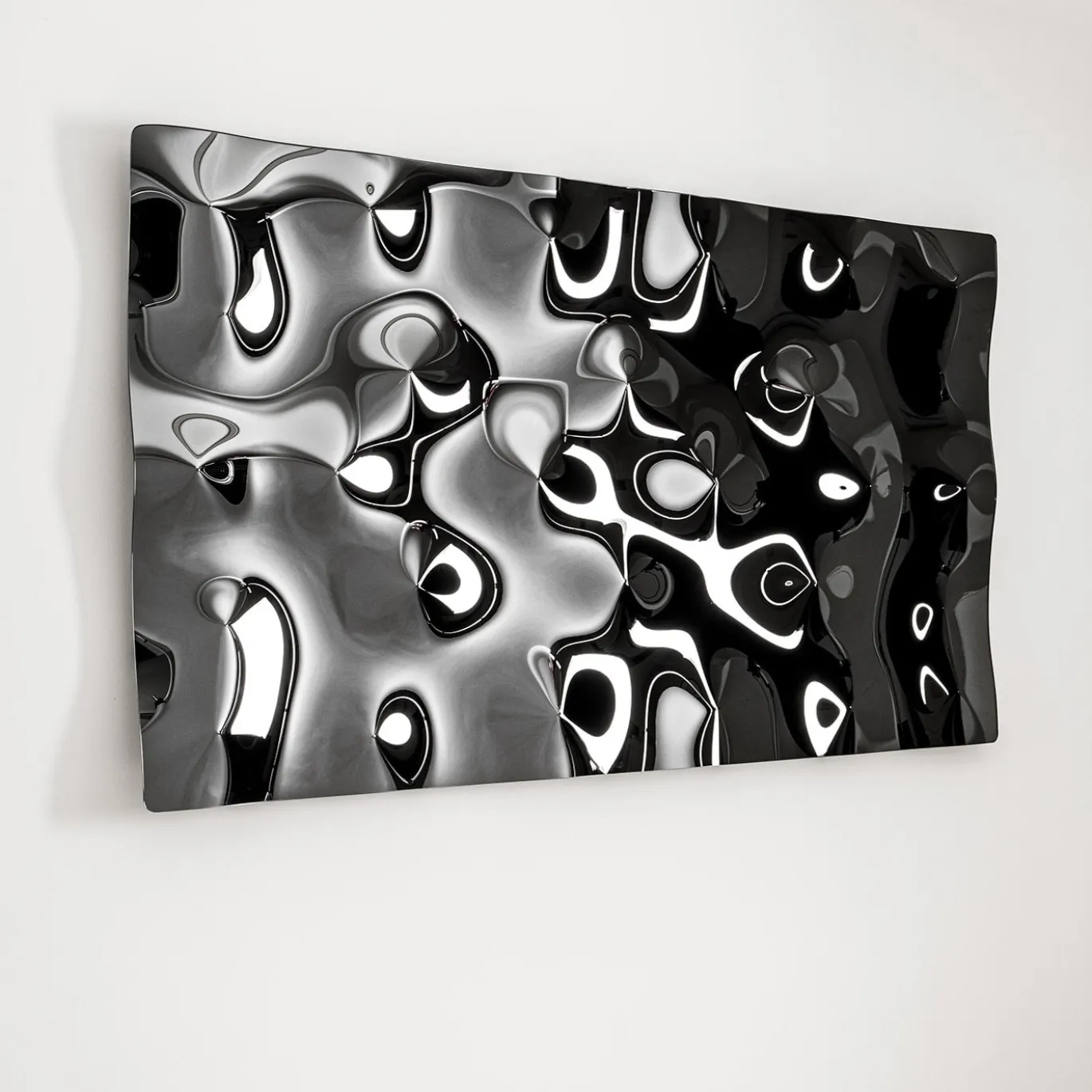 Pannello Decorativo da Parete Rialto in Vetro Nero
