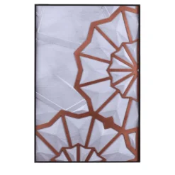 Pannello decorativo in marmo Carrara bianco e rame Monreale