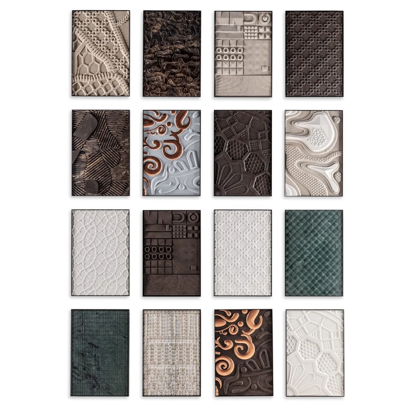 Pannello decorativo in marmo Crema Tunisi e pietra Fenice bianca Favare