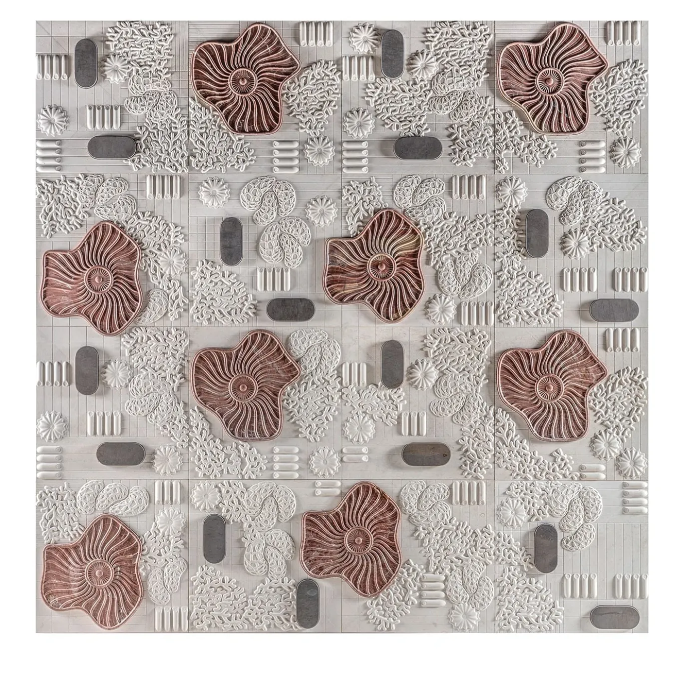 Pannello decorativo in marmo Anemone