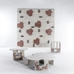 Pannello decorativo in marmo Anemone