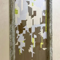 Pannello Decorativo Intarsio Policromo in Legno Intarsiato