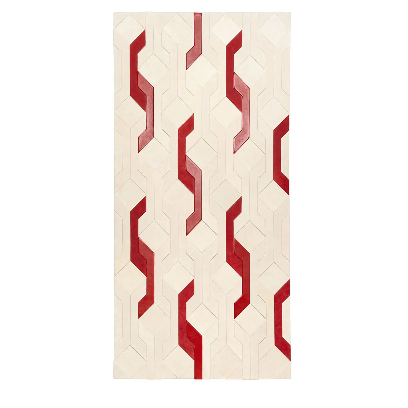 Pannello Decorativo Parenthesis Geometrico in Pelle