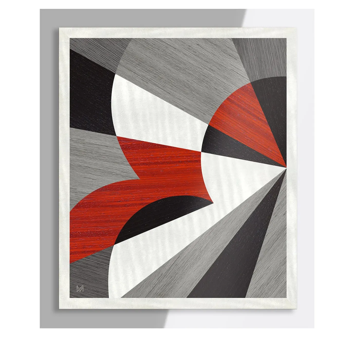 Pannello Decorativo Quadro Specchio Nubi Grigio