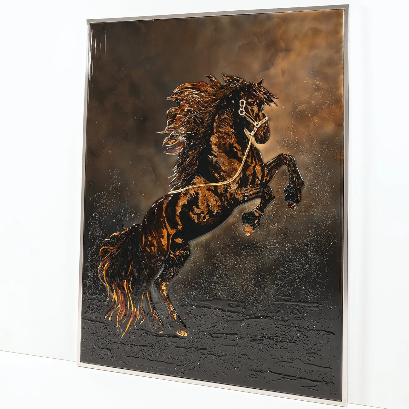 Pannello Decorativo Rettangolare Wild Horse con Cristalli