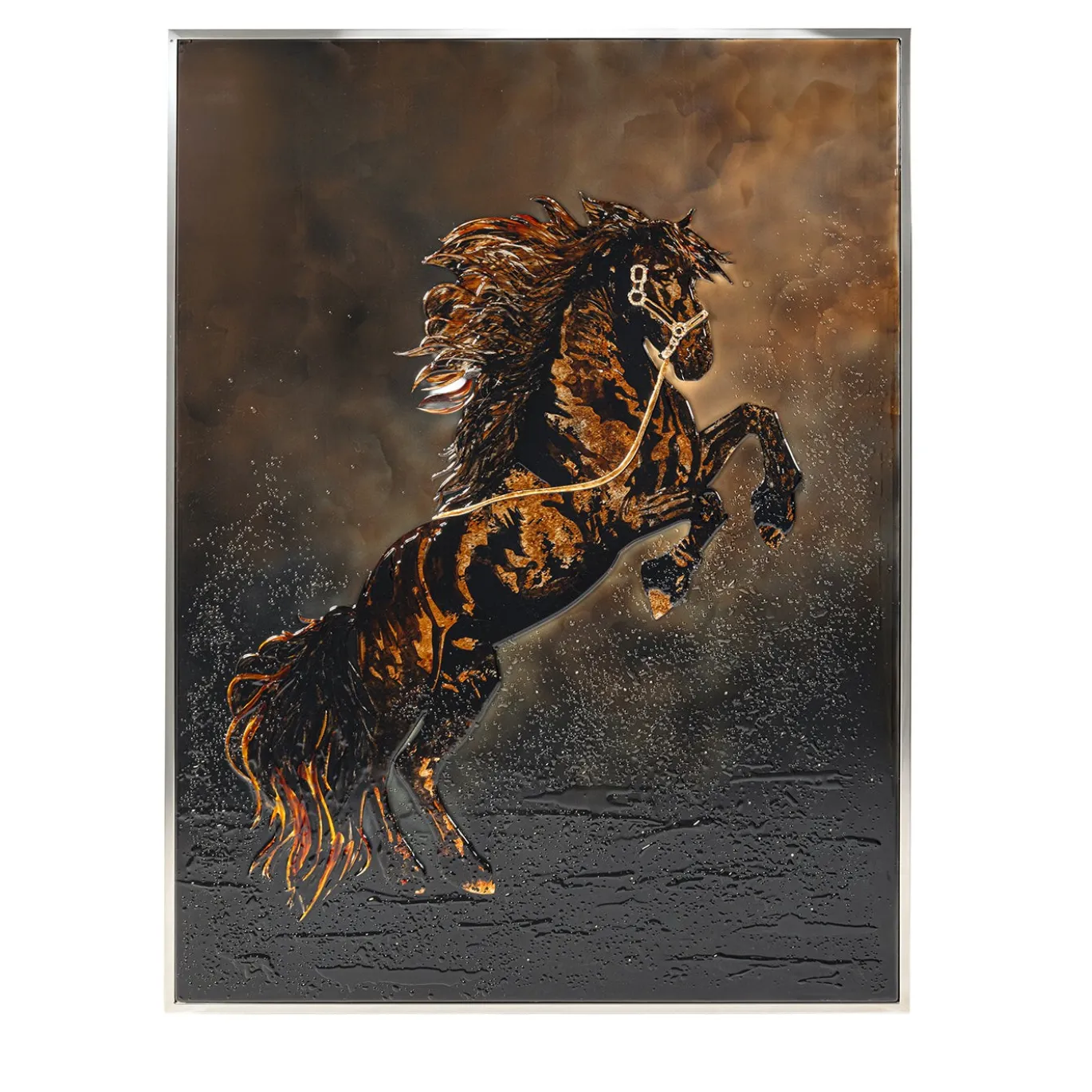 Pannello Decorativo Rettangolare Wild Horse con Cristalli