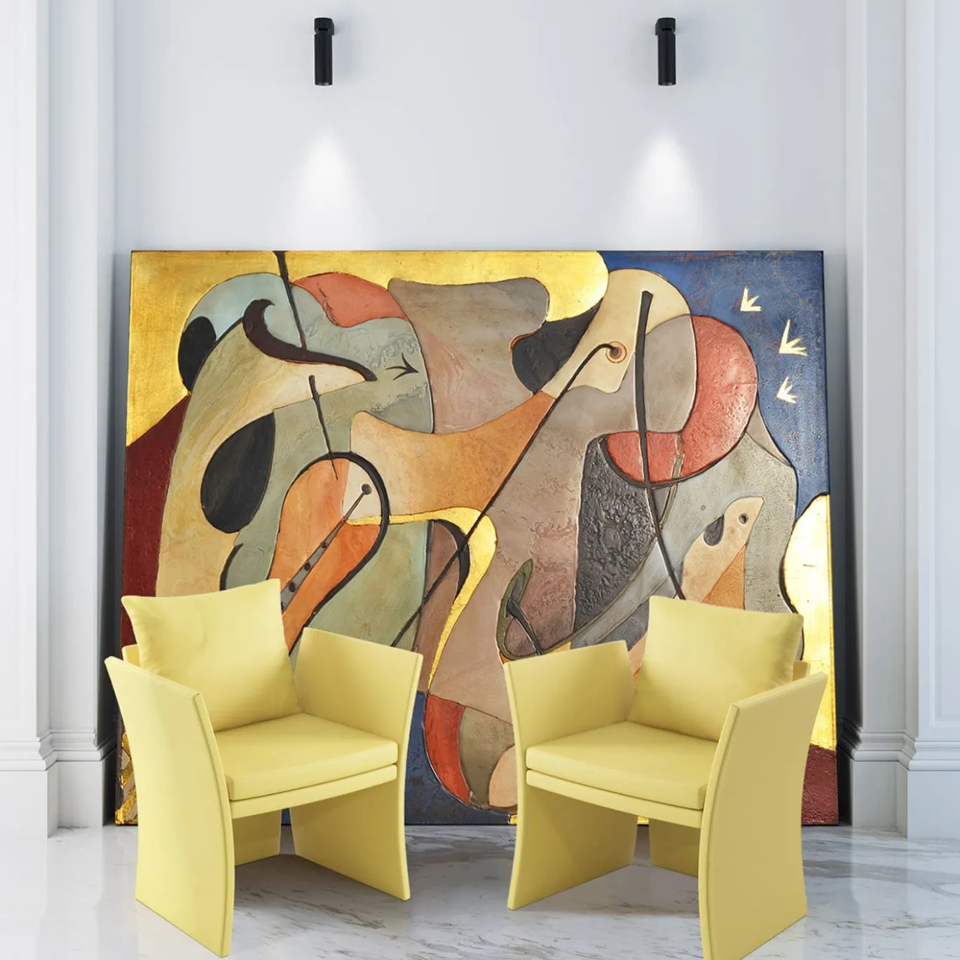 Pannello decorativo Vibrazioni Materiche e Armonie Musicali