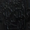 Pannello Decorativo Volto Sfigurato in Pelle Nera