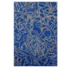 Pannello di legno blu floreale Deco-CK2