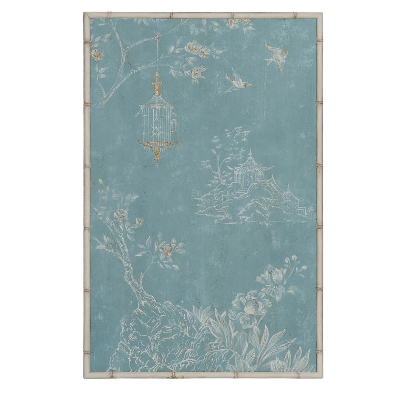 Pannello Parma Bamboo Azzurro e Bianco con motivo Chinoiserie