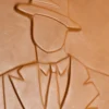 Pannello The Gentlemen Decorativo in Pelle Marrone