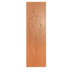 Pannello The Gentlemen Decorativo in Pelle Marrone