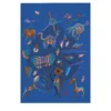Partita di Caccia - Pittura su carta blu