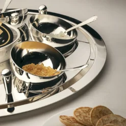 Parure Giotto in acciaio inossidabile per set da caviale