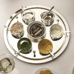 Parure Giotto in acciaio inossidabile per set da caviale