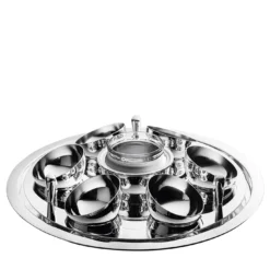 Parure Giotto in acciaio inossidabile per set da caviale