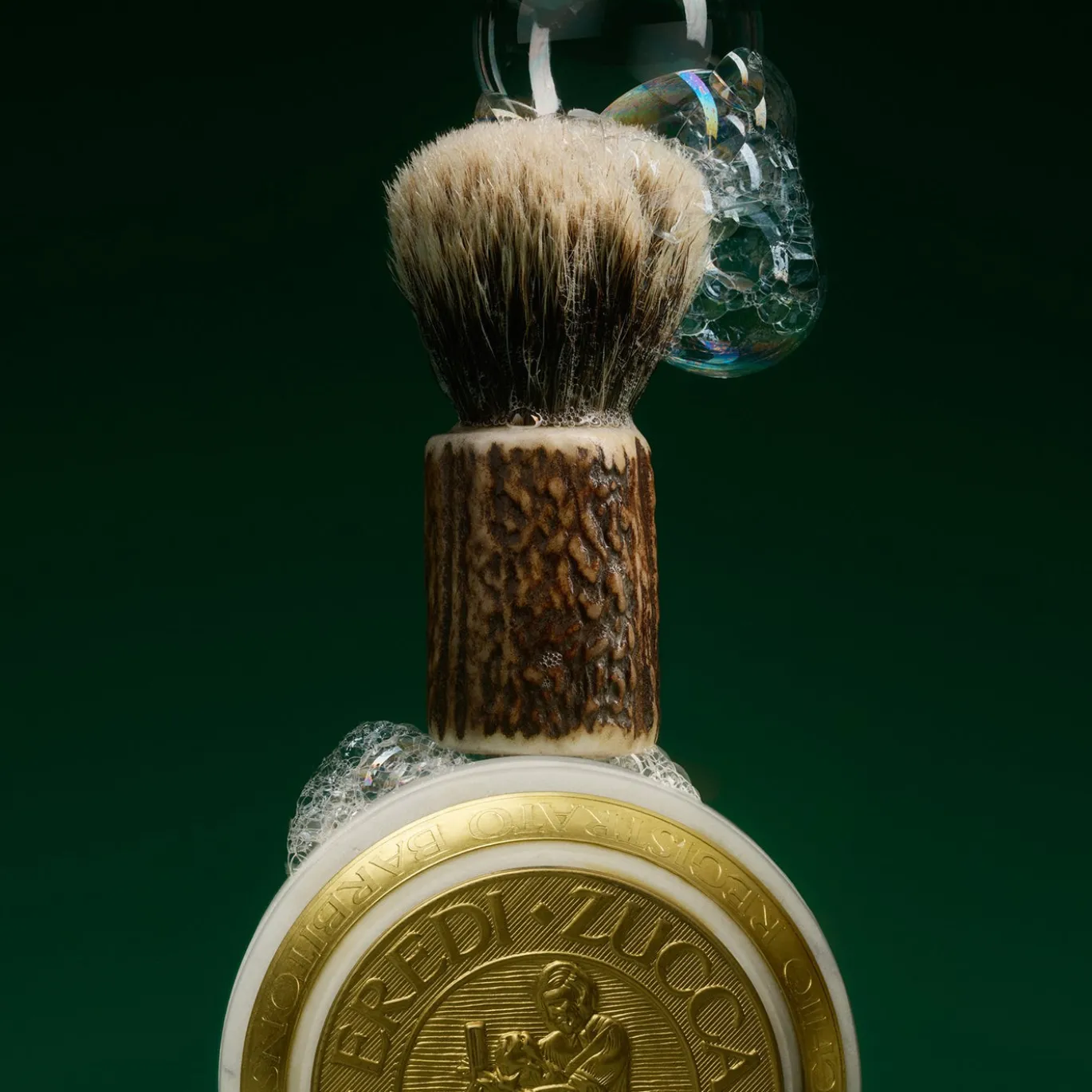 Pennello da barba in corno di cervo