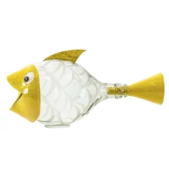 Pesce Palla Scultura gialla #2