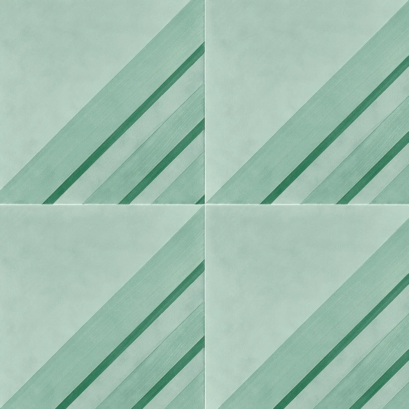 Piastrella Geometrie D’Ombra In Ceramica Verde Rame Motivo Triangolare