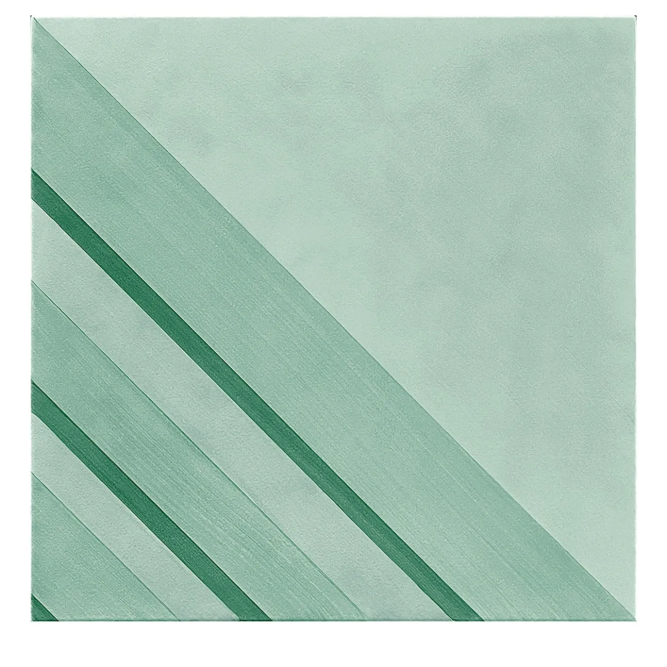 Piastrella Geometrie D’Ombra In Ceramica Verde Rame Motivo Triangolare
