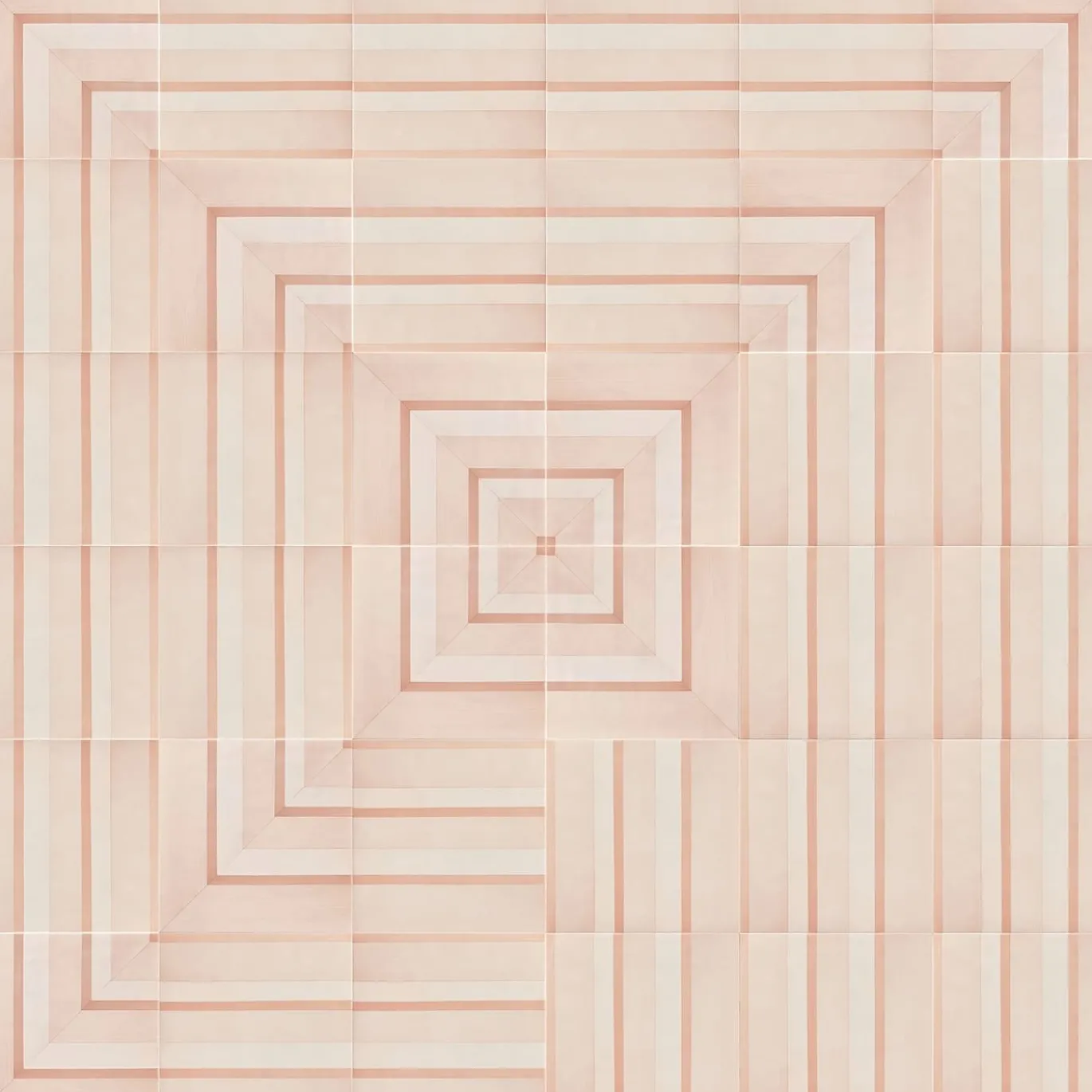 Piastrella Geometrie D’Ombra In Ceramica Rosa Cipria Motivo A Linee