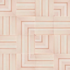 Piastrella Geometrie D’Ombra In Ceramica Rosa Cipria Motivo Quadrato