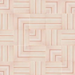 Piastrella Geometrie D’Ombra In Ceramica Rosa Cipria Motivo Quadrato
