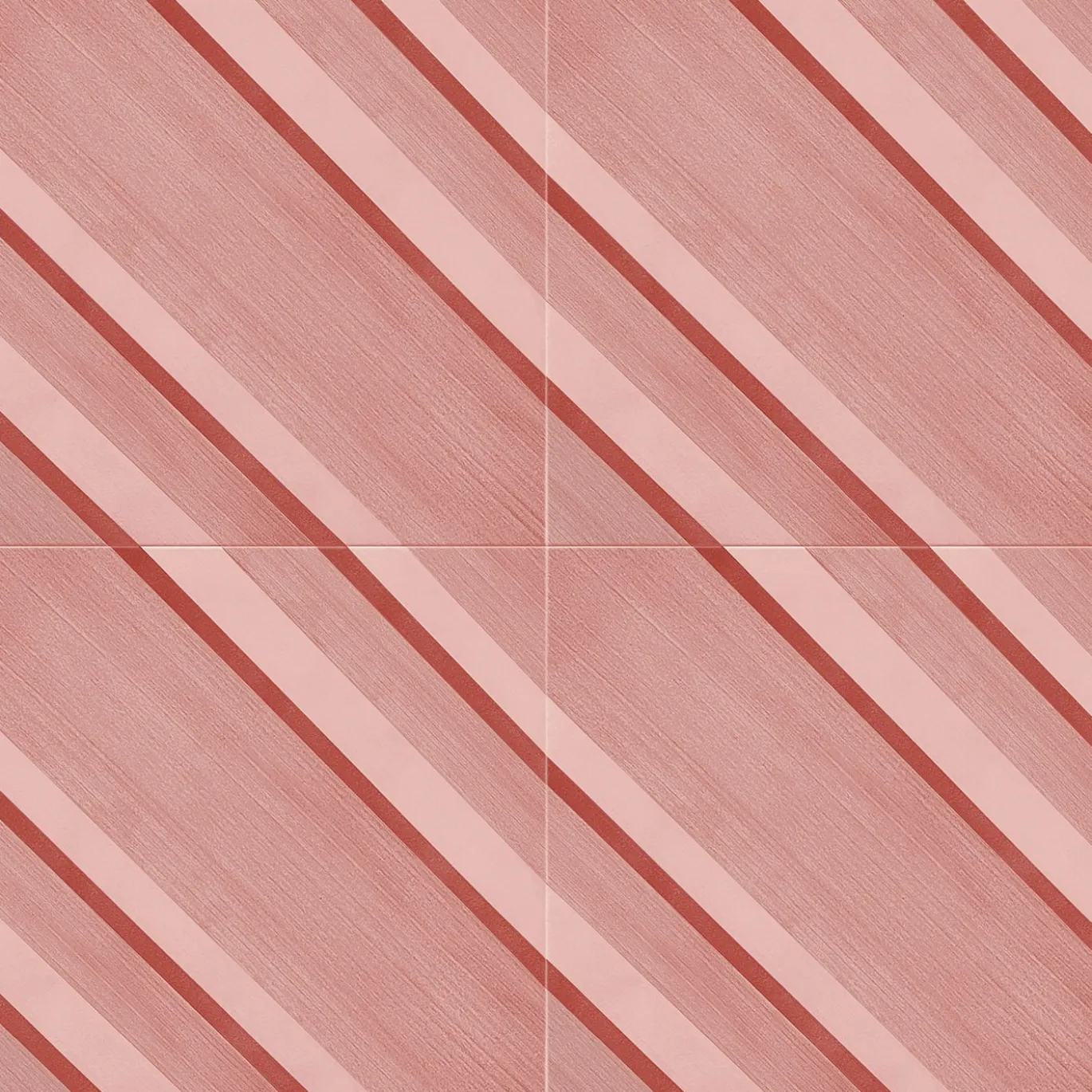 Piastrella Geometrie D’Ombra In Ceramica Rosso Rubino Motivo Diagonale