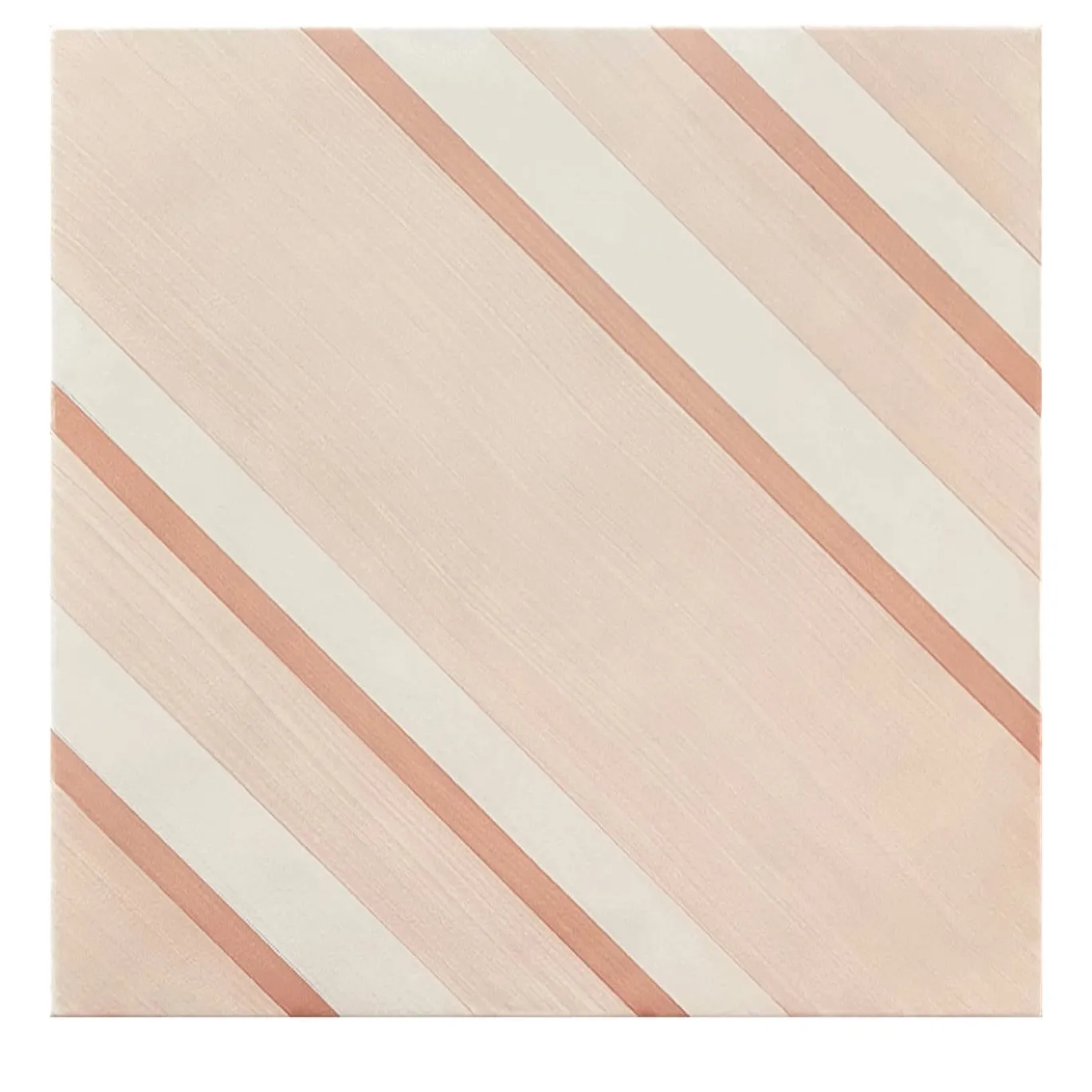 Piastrella Geometrie D’Ombra In Ceramica Rosa Cipria Motivo Diagonale