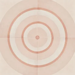 Piastrella Geometrie D’Ombra In Ceramica Rosa Motivo Circolare
