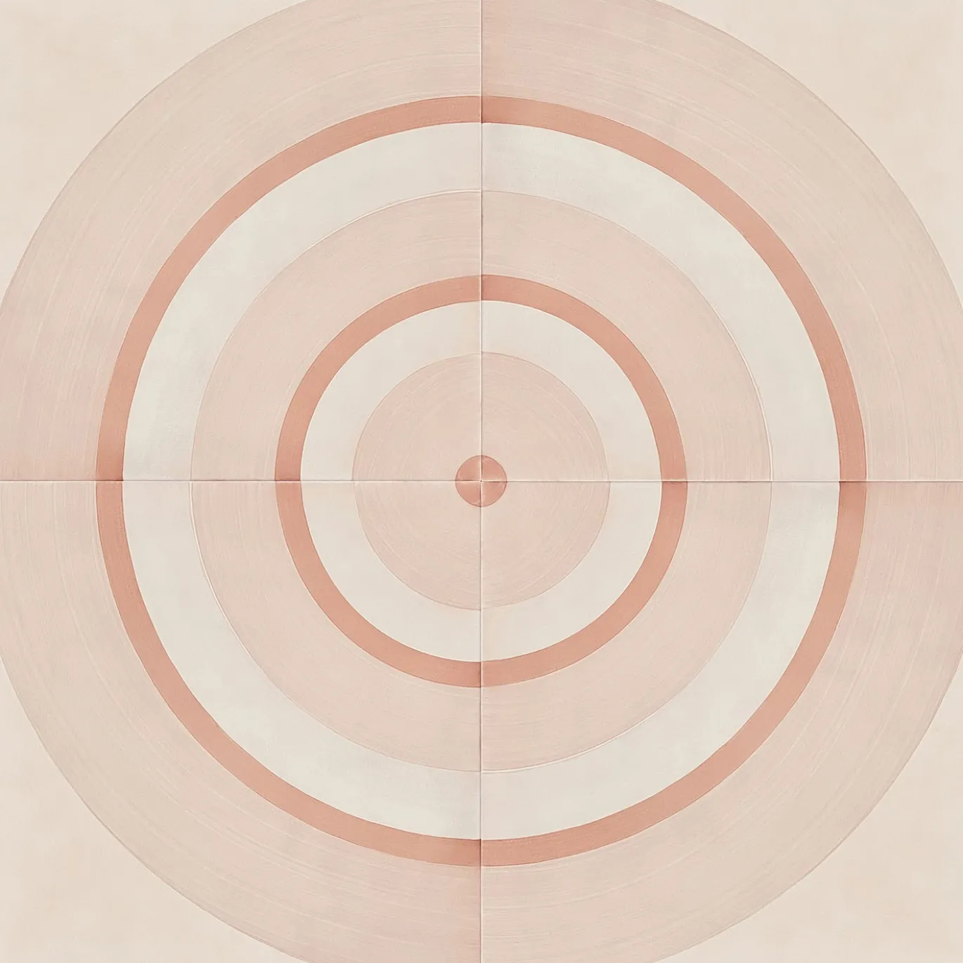 Piastrella Geometrie D’Ombra In Ceramica Rosa Motivo Circolare