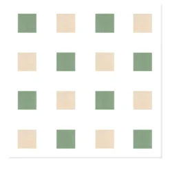 Piastrella La Navata In Ceramica Rosa E Verde Motivo Geometrico