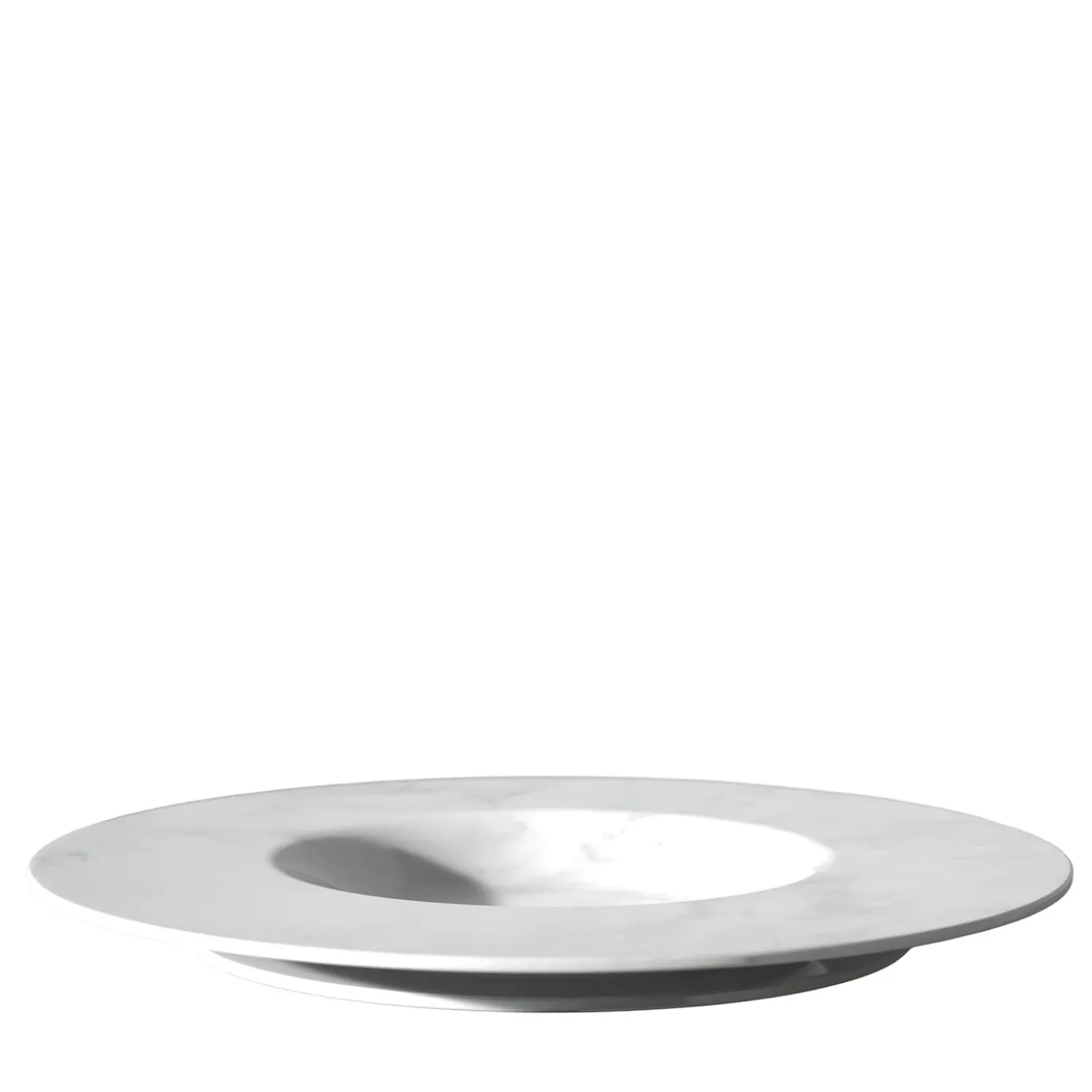 Piatto da portata Ahonora in marmo bianco