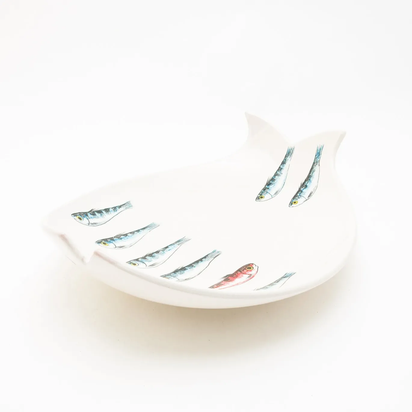 Piatto da portata Controcorrente in ceramica a forma di pesce