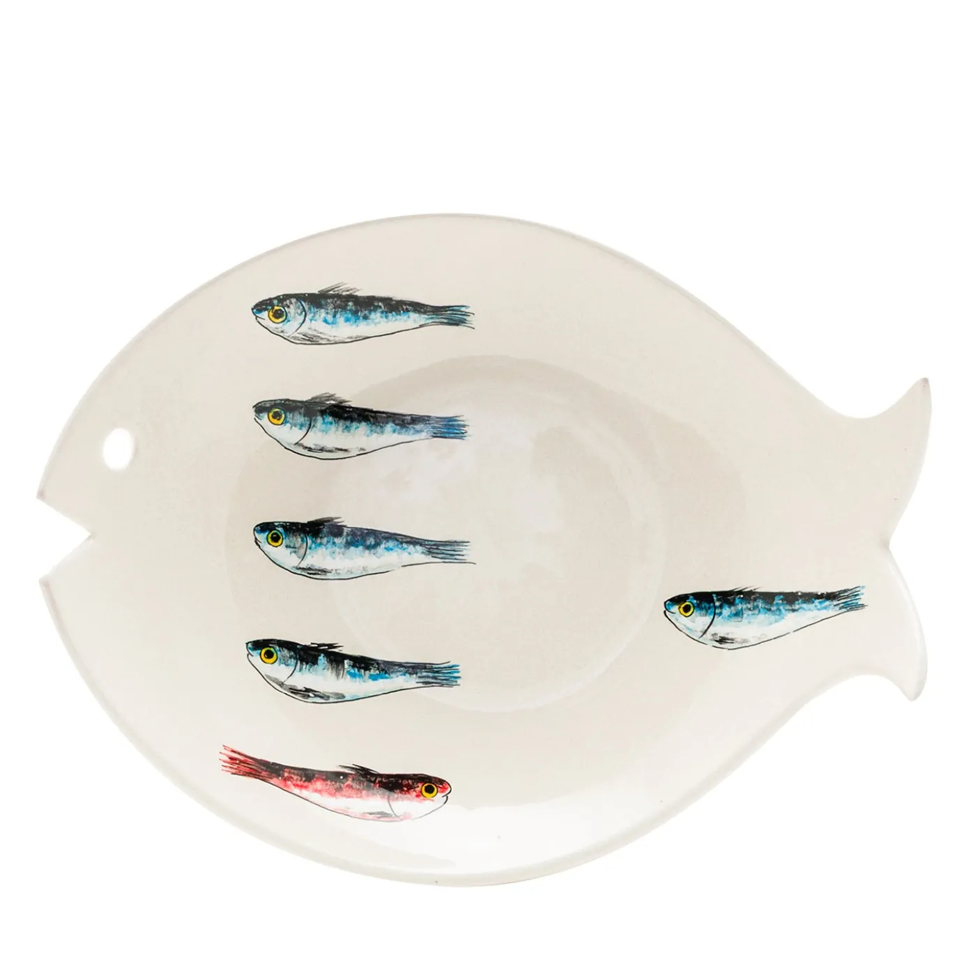 Piatto da Portata Controcorrente in Ceramica a Forma di Pesce #2