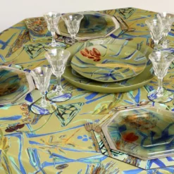 Piatto da portata grande in ceramica dipinta a mano Panarea