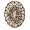 Piatto da portata in ceramica policroma floreale