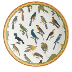 Piatto da portata in porcellana Cabinet De Curiosités con uccelli