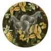 Piatto da portata in porcellana Animalia con zebra e fiori gialli