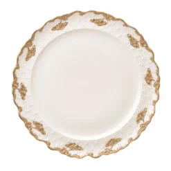 Piatto da portata Lucia bianco e oro