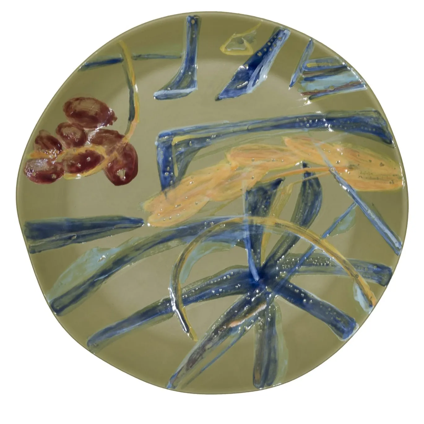 Piatto da portata medio in ceramica dipinta a mano Panarea