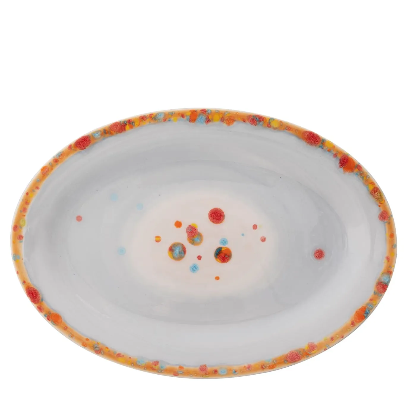 Piatto da portata ovale grigio Murrine