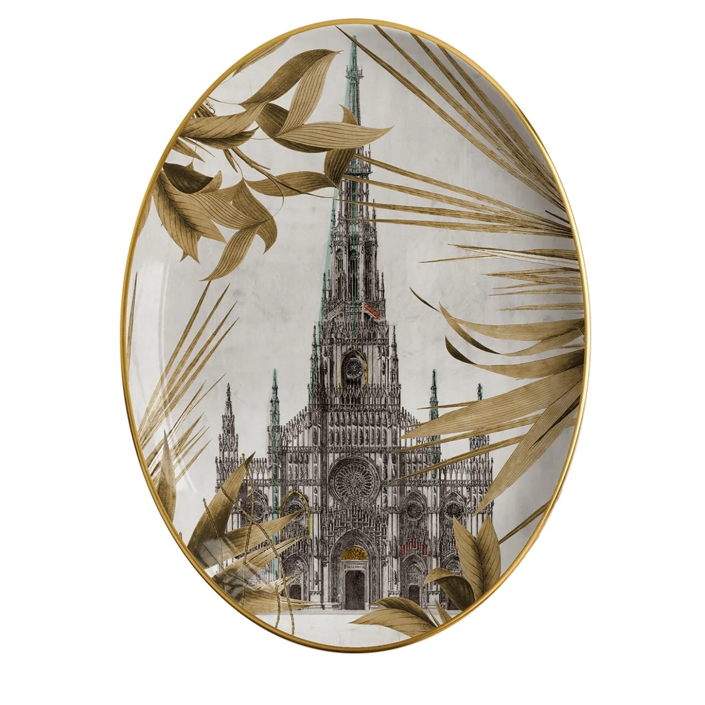 Piatto da portata ovale in porcellana Il Duomo Che Non C'È
