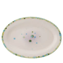 Piatto da portata ovale piccolo con bordo Murrine Lilla