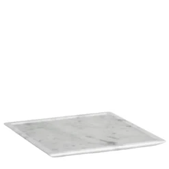 Piatto da portata quadrato bianco di Carrara di Studioformart