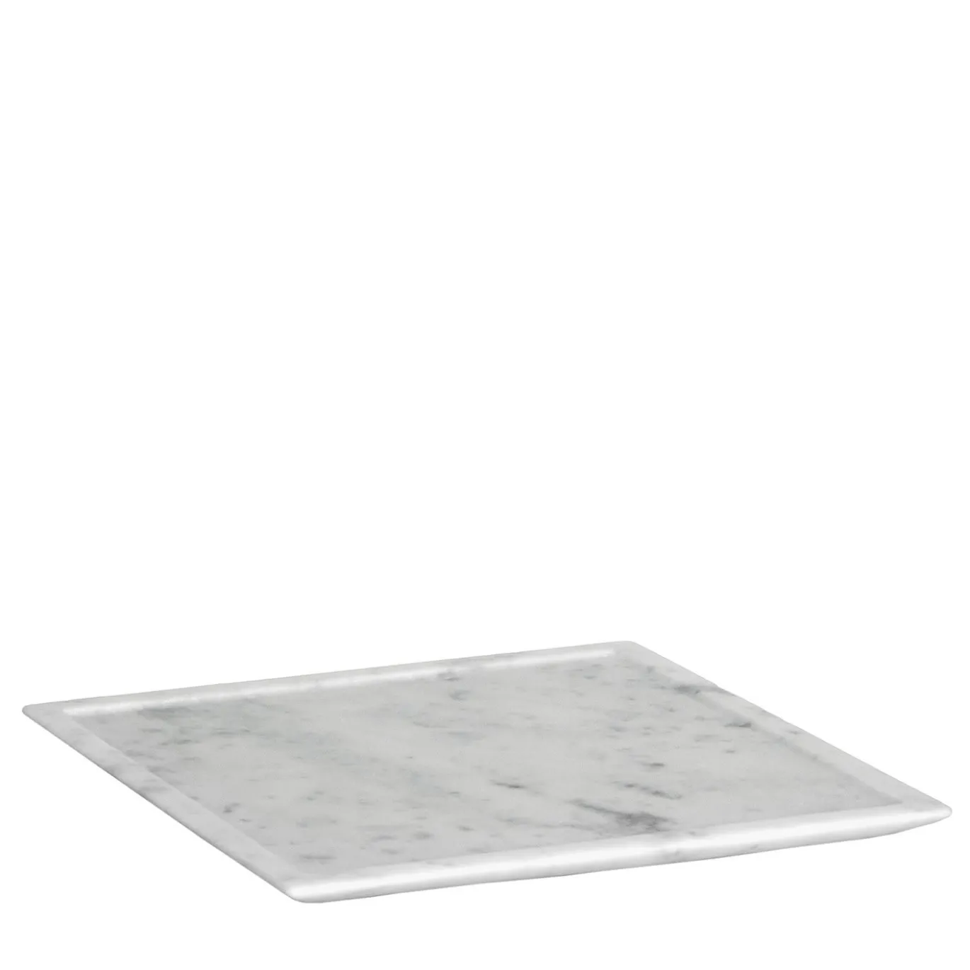 Piatto da portata quadrato bianco di Carrara di Studioformart