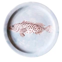 Piatto da tavola Maris Pesce Bruno Chiaro