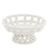 Piccola alzata per torte in ceramica bianca
